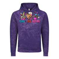 Cloud Purple peace love nursing Vintage Hoodie - Zillion Design Studio
