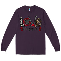 Plum love firefighter Long Sleeve Tee - CowhideDigitalArt