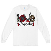 White love firefighter Long Sleeve Tee - CowhideDigitalArt