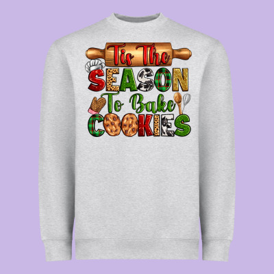 Tis The Season To Bake Cookies Heavyweight Sweatshirt Designed By Zillion Design Studio