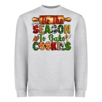 Heather Grey tis the season to bake cookies Heavyweight Sweatshirt - Zillion Design Studio