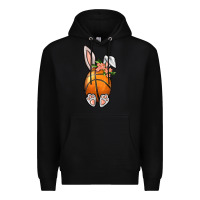 Black Basketball Easter Bunny Premium Hoodie - BundleAndBundleShop
