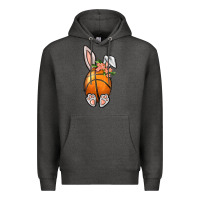 Charcoal Heather Basketball Easter Bunny Premium Hoodie - BundleAndBundleShop