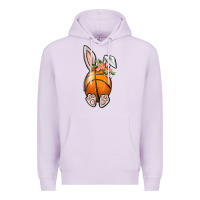 Lilac Basketball Easter Bunny Premium Hoodie - BundleAndBundleShop