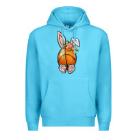 Ocean Blue Basketball Easter Bunny Premium Hoodie - BundleAndBundleShop