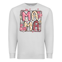 Dove Grey floral mama Premium Sweatshirt - MaliasSmallBusiness