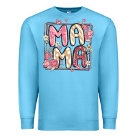 Ocean Blue floral mama Premium Sweatshirt - MaliasSmallBusiness