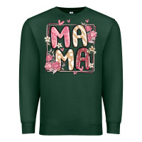 Sports Green floral mama Premium Sweatshirt - MaliasSmallBusiness
