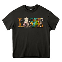 Asphalt Western Love Holstein Cow Heavy Core Tee - LillyAllenDesigns