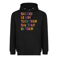 Black lgbtq pronouns Heavyweight Hoodie - MaliasSmallBusiness