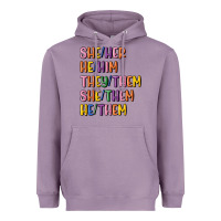 Lavender lgbtq pronouns Heavyweight Hoodie - MaliasSmallBusiness