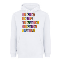 White lgbtq pronouns Heavyweight Hoodie - MaliasSmallBusiness