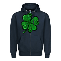Navy St. Patrick's Day Shamrock Zipper Hoodie - Jasminsmagicworld
