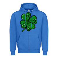 True Royal St. Patrick's Day Shamrock Zipper Hoodie - Jasminsmagicworld