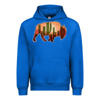 Cobalt Cactus Bison Silhouette Urban Hoodie - Bettercallsaul