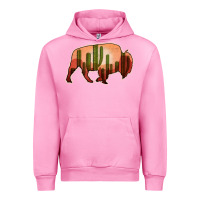 Fuchsia Pink Cactus Bison Silhouette Urban Hoodie - Bettercallsaul