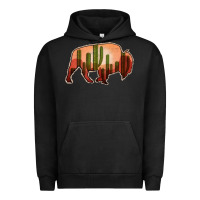 Pigment Black Cactus Bison Silhouette Urban Hoodie - Bettercallsaul