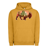 Pigment Peanut Butter Cactus Bison Silhouette Urban Hoodie - Bettercallsaul