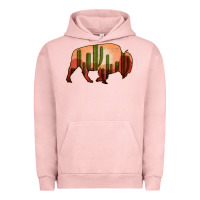 Pigment Salmon Cactus Bison Silhouette Urban Hoodie - Bettercallsaul