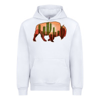 Cactus Bison Silhouette Urban Hoodie | Teevron