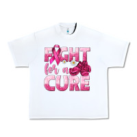White Fight For a Cure Urban Heavy Tee - texasbilliewilder