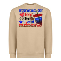 Mushroom running on iced coffe and freedom Heavyweight Sweatshirt - texasbilliewilder