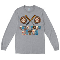 Heather Grey calm your mitts Long Sleeve Tee - AdoDesignShop