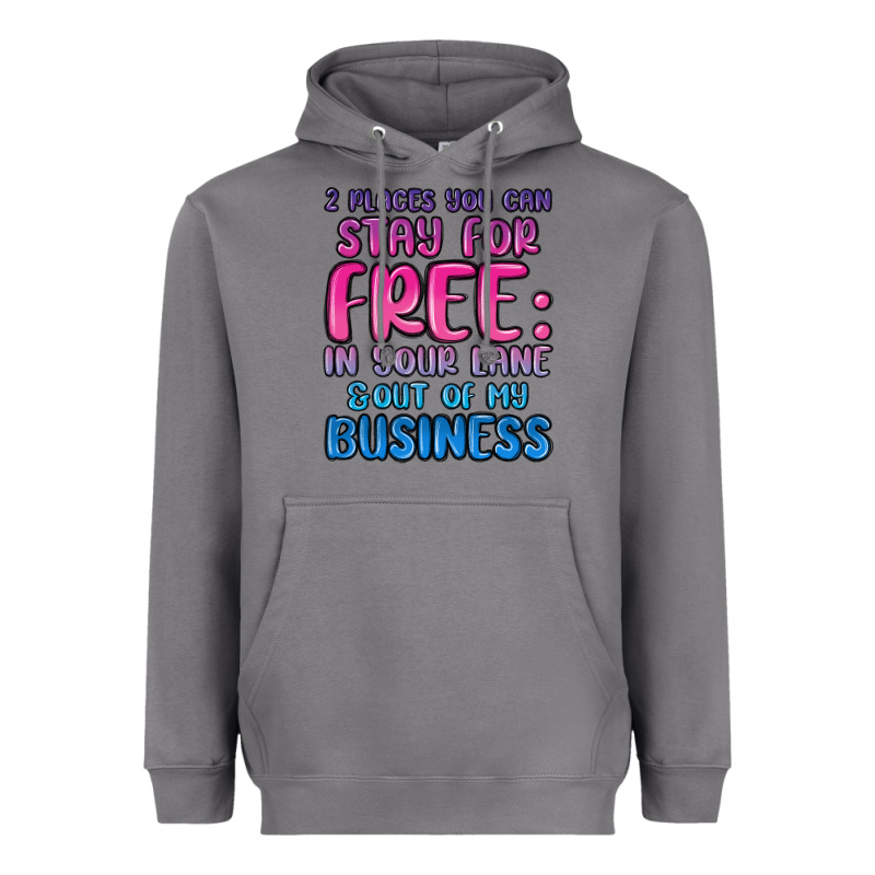 2 Places You Can Stay For Free In Your Lane And Ou Heavyweight Hoodie by MaliasSmallBusiness | Teevron
