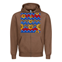 Chestnut 4th of july sunflower seamless  pattern Zipper Hoodie - BundleAndBundleShop