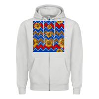 Dove Grey 4th of july sunflower seamless  pattern Zipper Hoodie - BundleAndBundleShop