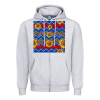Heather Grey 4th of july sunflower seamless  pattern Zipper Hoodie - BundleAndBundleShop