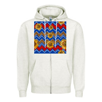 Oatmeal Heather 4th of july sunflower seamless  pattern Zipper Hoodie - BundleAndBundleShop