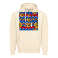 Sandshell 4th of july sunflower seamless  pattern Zipper Hoodie - BundleAndBundleShop
