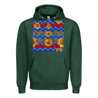 Sports Green 4th of july sunflower seamless  pattern Zipper Hoodie - BundleAndBundleShop
