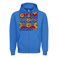 True Royal 4th of july sunflower seamless  pattern Zipper Hoodie - BundleAndBundleShop