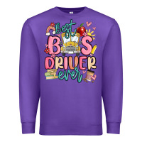 Purple best bus driver ever Premium Sweatshirt - MaliasSmallBusiness