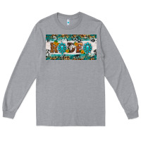 Heather Grey rodeo license plate Long Sleeve Tee - HRA Design Shop