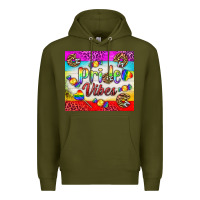 Army Green Pride Vibes LGBTQ+ Tumbler Premium Hoodie - BundleAndBundleShop