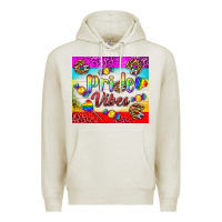 Oatmeal Heather Pride Vibes LGBTQ+ Tumbler Premium Hoodie - BundleAndBundleShop