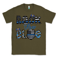 Army Green back the blue1 Classic Tee - CowhideDigitalArt