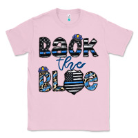 Bubblegum Pink back the blue1 Classic Tee - CowhideDigitalArt
