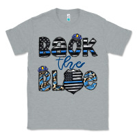 Heather Grey back the blue1 Classic Tee - CowhideDigitalArt