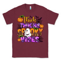 Burgundy thick thighs spooky vibes Classic Tee - AdoDesignShop