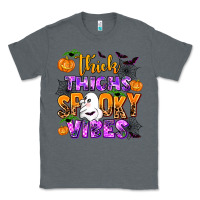 Charcoal Heather thick thighs spooky vibes Classic Tee - AdoDesignShop