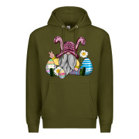 Army Green easter gnome with eggs Premium Hoodie - AdoDesignShop