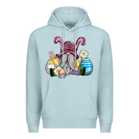 Blue Mist easter gnome with eggs Premium Hoodie - AdoDesignShop