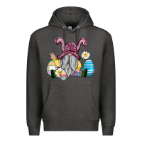 Charcoal Heather easter gnome with eggs Premium Hoodie - AdoDesignShop