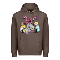 Coffee easter gnome with eggs Premium Hoodie - AdoDesignShop