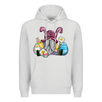 Dove Grey easter gnome with eggs Premium Hoodie - AdoDesignShop