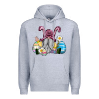 Heather Grey easter gnome with eggs Premium Hoodie - AdoDesignShop